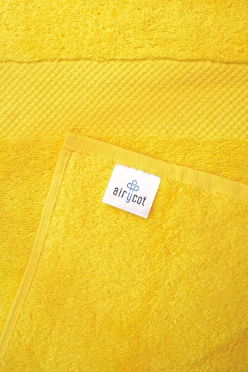 AİRYCOT Yellow 50x90 Set of 4 Face Towels