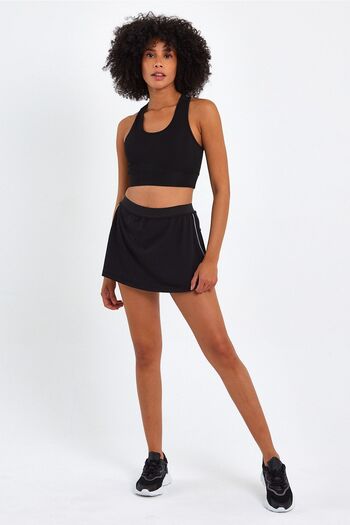BANEGA Black Two-Layer Sports Tights - Tennis Shorts Skirt