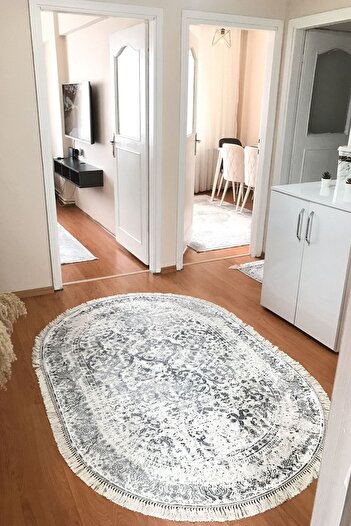 VOPTEKS Modern Dijital Baskı Yıkanabilir Kaymaz Taban Dekoratif Salon Halısı Mutfak Halısı Yolluk
