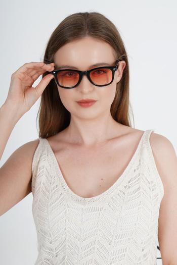 LOOKUP NEW Unisex Women's and Men's Black Red UV400 Protected Sunglasses - Square Rectangular Design