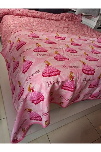 ŞENER HOME Pink Girl's Princes Patterned Single Pique - 150x240 Cm