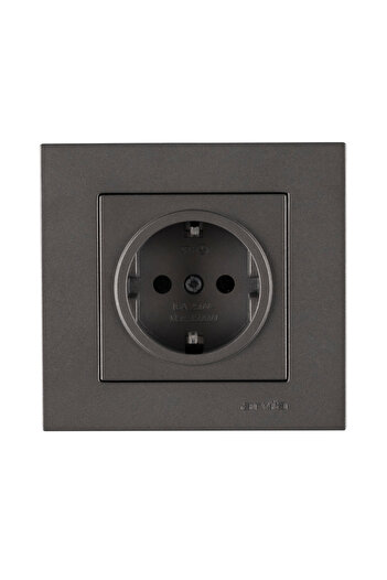 Elektroyou إطار مقبس مؤرض 10 قطع من Arvia Anthracite متضمن