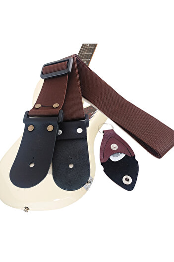 MEDUSA Gerçek Deri Gitar Askısı Ukulele Askısı Saz Askısı Enstrüman Askı Kayışı Pena Kılıfı