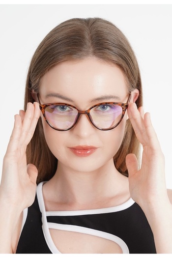 LOOKUP Cat Eye - Blue Light Protected, Anti Blue Light Glasses, Changeable Glasses (Compatible)