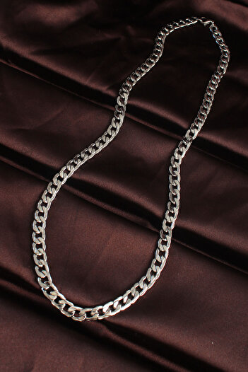 Moka Shopin 316L Steel Silver Color Thick Chain Men's Necklace