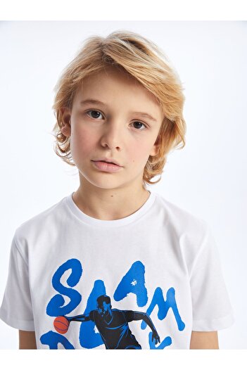 LC Waikiki Boy - Crew Neck and Printed Short Sleeve T-Shirt