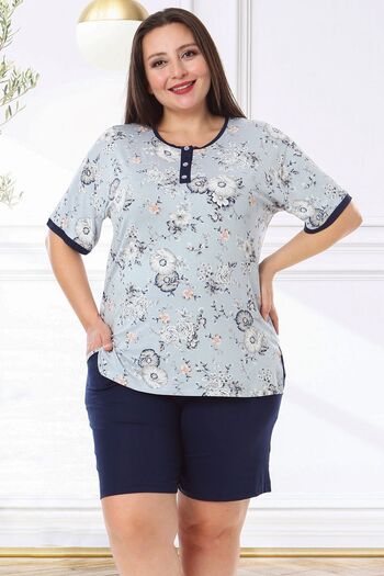 Bella Linda Plus Size Women's Pajamas Set with Shorts
