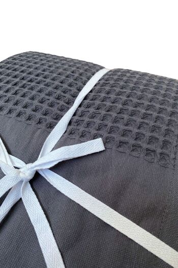 CottonTherapy مفرش سرير وافل بيكيه 195x250 سم - سميك وناعم 100% قطن