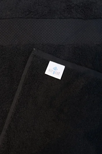AİRYCOT Black 50x90 Set of 4 Face Towels