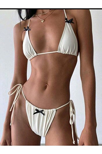 BF Bikini Fashion Bow Detailed Bikini Set