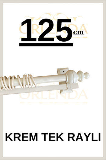 Orlenda Rustic Curtain Hanger - Single Rail, Wooden Head, Aluminum Pipe Rustic Curtain