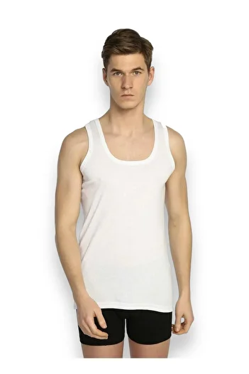 Seher Yıldızı Men's Ribbed Sports Undershirt 3 Pieces