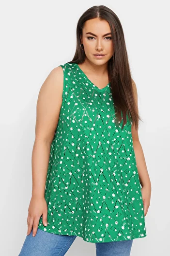 Stil Diva V-Neck Lace Detailed Plus Size Blouse - Unlined, Short Sleeve303246