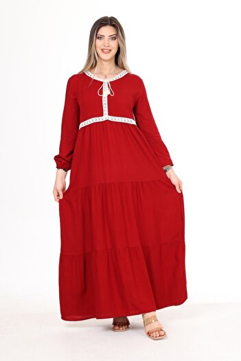 mervemoda Long Sleeve Summer Women's Dress