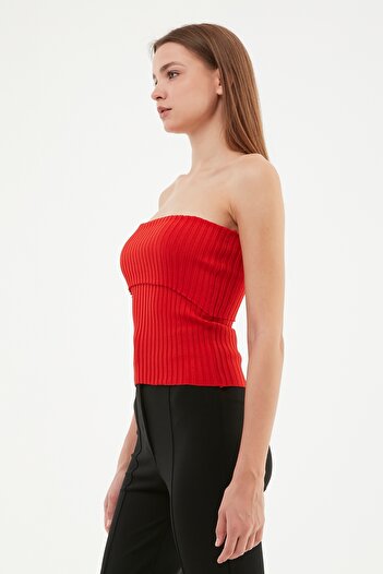 MA ananas Strapless Corded Blouse Bustier