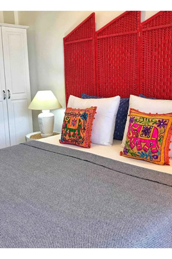 Mrmemo Κάλυμμα μαξιλαριού ριχτάρι Bohemian Indian Handwork Patchwork