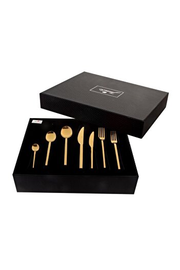 Jumbo Titanyum Gold 84 Parça 12 Kişilik Çatal Kaşık Bıçak Takımı
