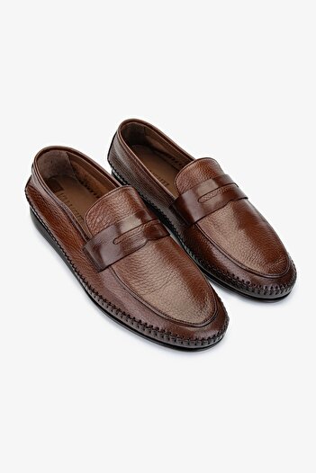 Valmenti Castor Men's - Genuine Leather Tan Loafer Shoes
