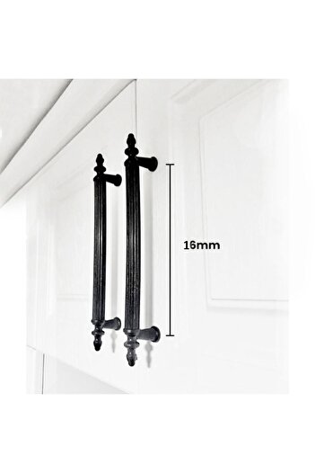 astu desing Mâner pentru mobilier de dulap cu sertar negru de 160 mm din plastic dur polimeric