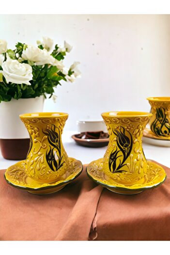 qtahya homes queen of kütahya Thin Waist Authentic Patterned Tea Set