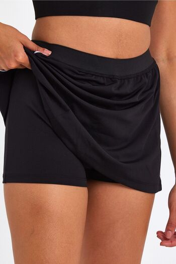 BANEGA Black Two-Layer Sports Tights - Tennis Shorts Skirt