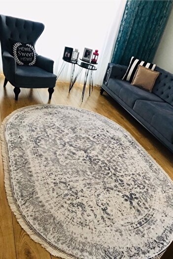 VOPTEKS Modern Dijital Baskı Yıkanabilir Kaymaz Taban Dekoratif Salon Halısı Mutfak Halısı Yolluk