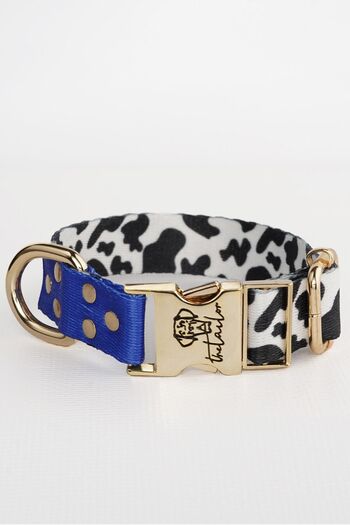 TheTailor Anti-Escape Collar Navy Blue Dalmatian Patterned Dog Collar