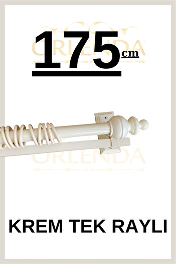 Orlenda Rustic Curtain Hanger - Single Rail, Wooden Head, Aluminum Pipe Rustic Curtain
