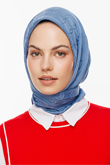 Mooncorn London Patterned Silky Jacquard Scarf