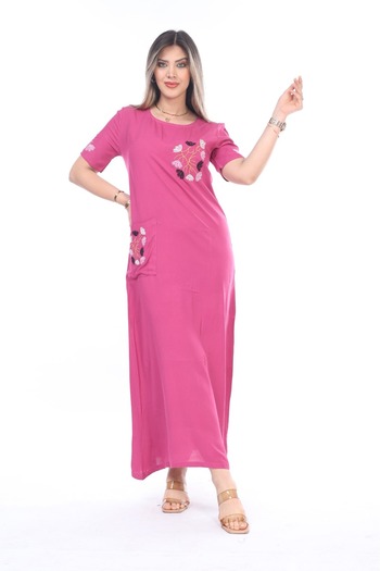 mervemoda Women's Summer Short Sleeve Woven Dress