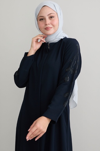 InStyle Navy Blue Leaf Pearl Ferace