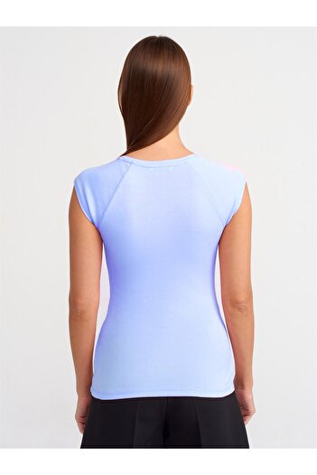Dilvin 30811 Μπλουζάκι Blue Crew Neck