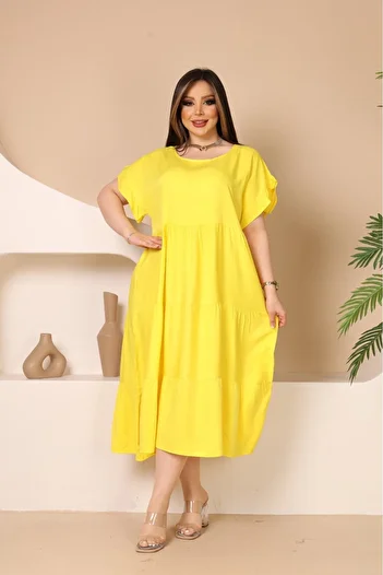 mervemoda Plus Size Sleeveless Summer Women's Dress