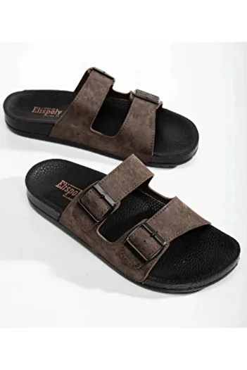 ALTUVATEKS Men's Double Buckle Antibacterial Slippers - 100% for Beach and Daily Use