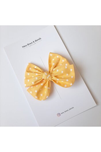 NEW BOWS BANDS Girl And Baby Yellow Heart Buckle