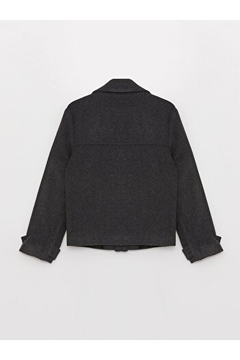 LC Waikiki Women's Double Breasted Collar Plain Stamp Coat
