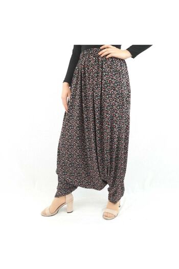 ÖZÖZKANLAR Floral Local Violet Bottom Mesh Shalwar Color-4
