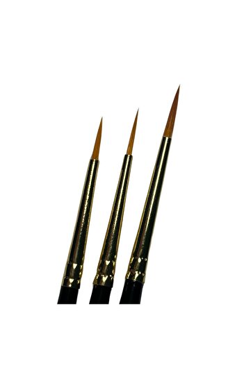 Pinart Kolinsky Premium Series Gild Miniature Brush Set 000/00/0