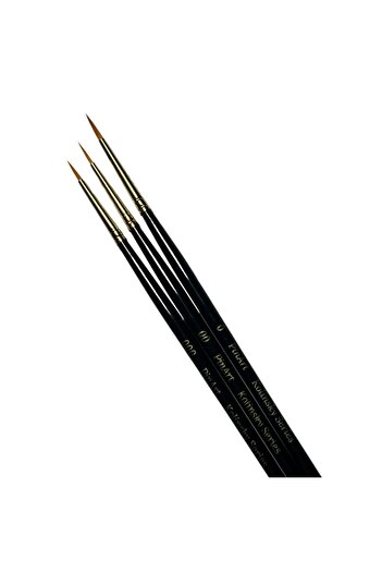Pinart Kolinsky Premium Series Gild Miniature Brush Set 000/00/0