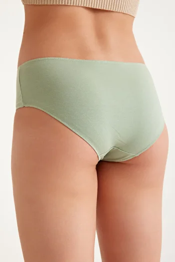 Dennis Denise High Waist Cotton Women's Panties - Pack of 3, Pink, White, Gray, Blue, Green and Orange Color Variants