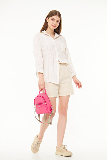Morpelikan Women's Pink Four Compartment Backpack