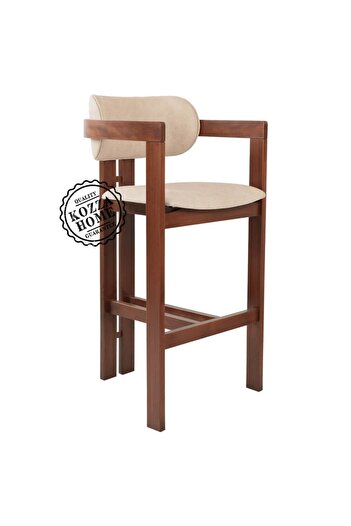 KOZZA HOME Trio Bar Sandalye Ceviz - 75 cm