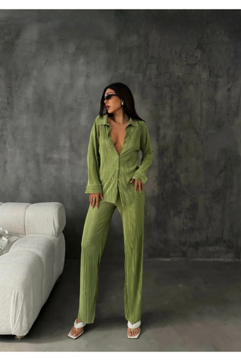 Ekim Store Crinkle Shirt and Pants Set