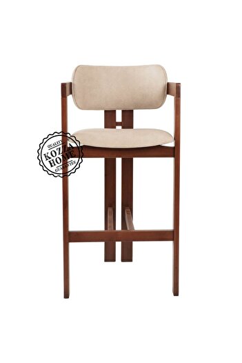 KOZZA HOME Trio Bar Sandalye Ceviz - 75 cm