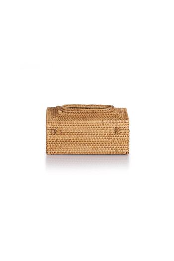 Koza Home Meander Rattan El Yapımı Dikdörtgen Büyük Boy Peçetelik 23x12x11cm 8922