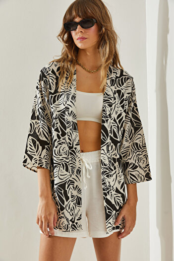 Bianco Lucci Vzorované dámské kimono60081025