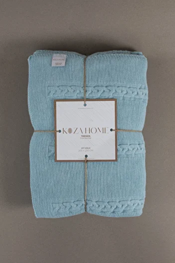 Koza Home Διπλή κουβέρτα Trenza Blue 200x220 15045