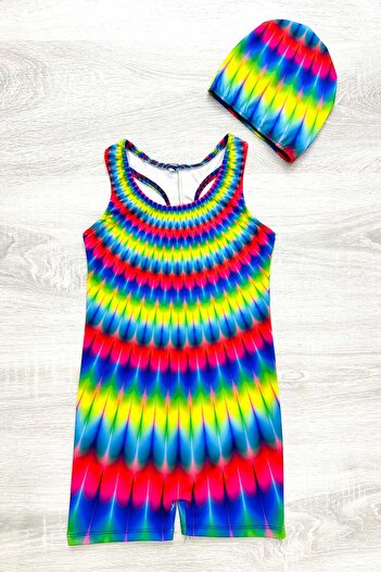 My Kids Wear Swimsuit with Swim and Shorts for Girls - Bonnet Design