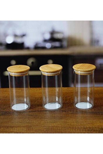 Karçiçeği Home 6-Piece 200 Ml Spice Bowl Set with Bamboo Lid