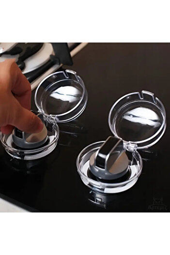 SAVORYHOME 2pcs Kitchen Oven Gas Cooker Button Cover - Transparent Color, Button Control Switch, Protective Cover
